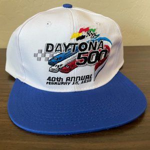 1998 Daytona 500 40th ANNIVERSARY CHECKERED FLAG VINTAGE 1990s SnapBack Cap Hat!